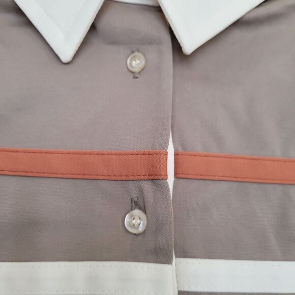 Vintage 70s King-Louie MOD Polo Shirt Women Medium 19x24 USA - Picture 11 of 14